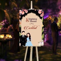 wedding cocktail party welcome board